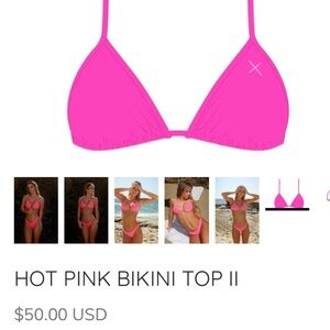 BoutineLA Hot Pink Bikini Top